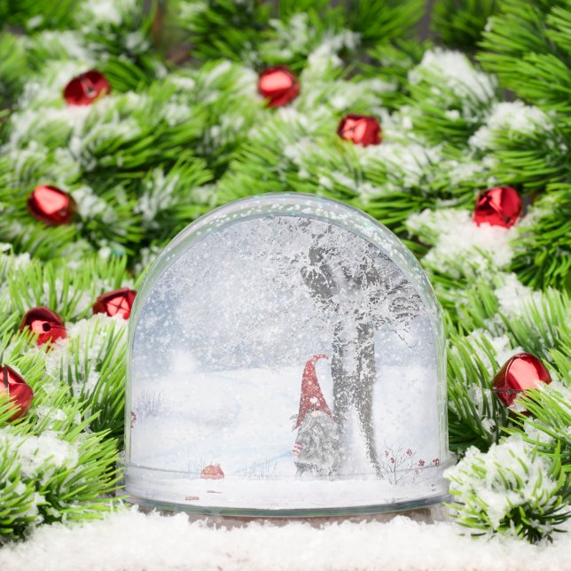 SNOW GLOBE VINTAGE GNOME IN SNOW MERRY CHRISTMAS (Navidad)