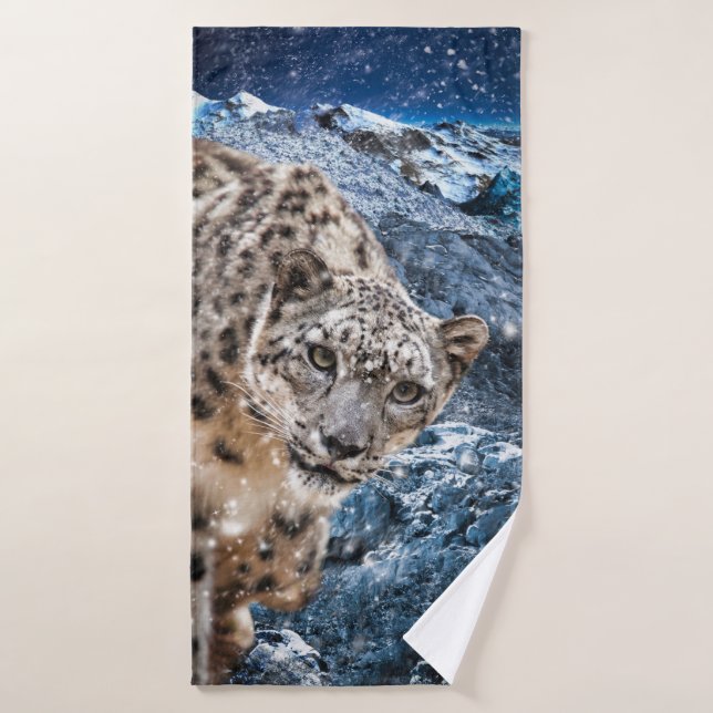 SNOW LEOPARD CLOUD WALKER (Toalla de baño)