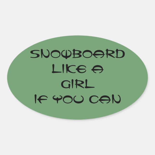 snowboard como un pegatina chica (Anverso)