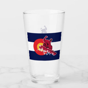 Snowboard en la bandera de Colorado