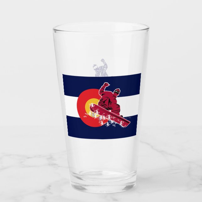Snowboard en la bandera de Colorado (Anverso)