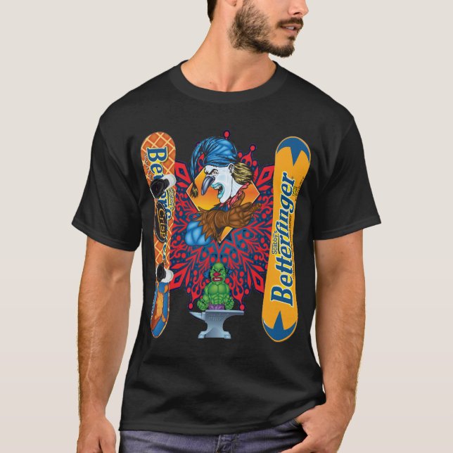 Snowboard malvada de Butterfinger de la camiseta (Anverso)