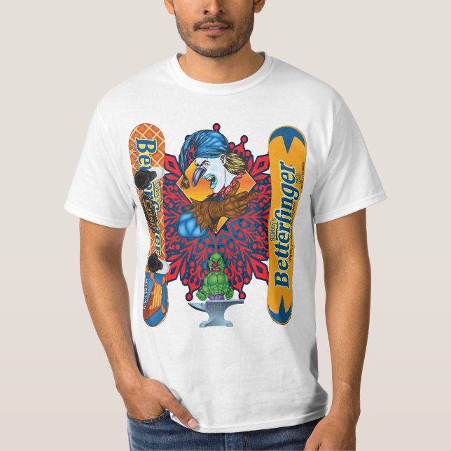 Snowboard malvada de Butterfinger de la camiseta (Anverso)