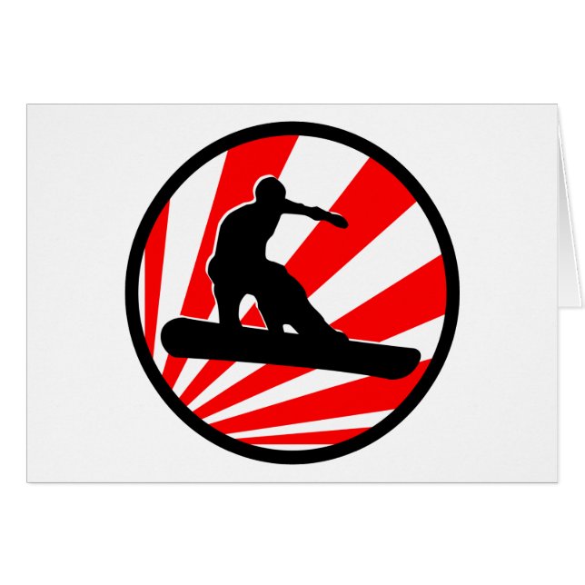 snowboard : rayos rojos (Anverso (Horizontal))
