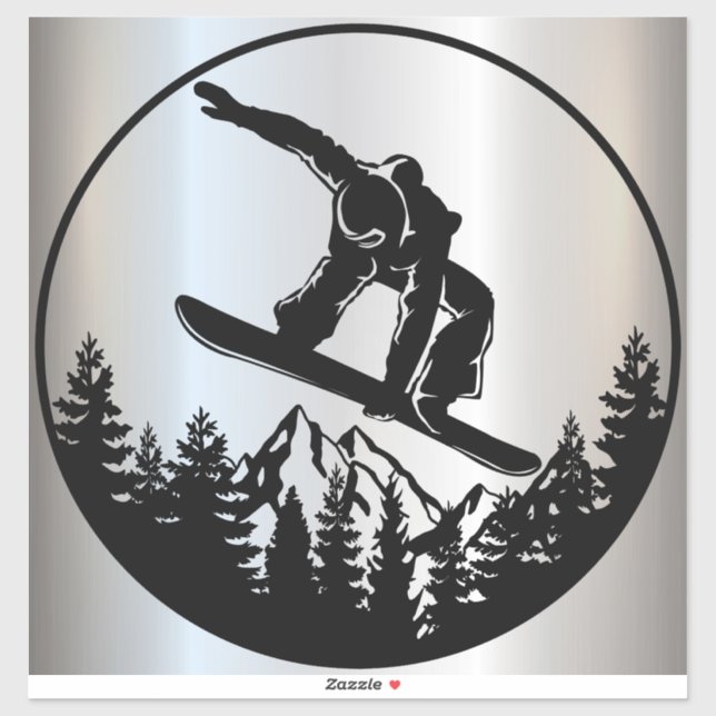 Snowboard Vinyl Pegatina (Hoja)