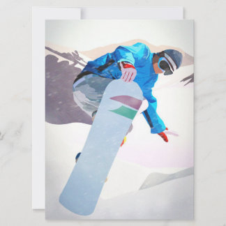 Snowboard Winter Sport_ Flat Card
