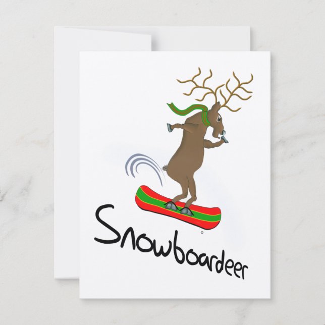 Snowboardeer Gracioso Reno Snowboarding (Anverso)