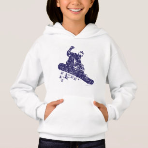 Snowboarder atrapando agujeros de nieve