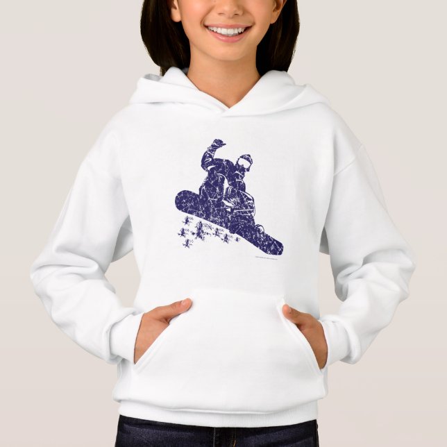 Snowboarder atrapando agujeros de nieve (Anverso)