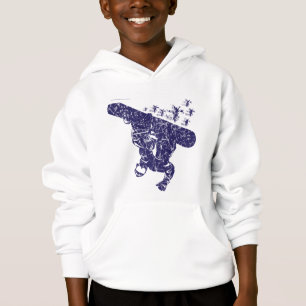 Snowboarder de Guay atrapando aguijones de nieve