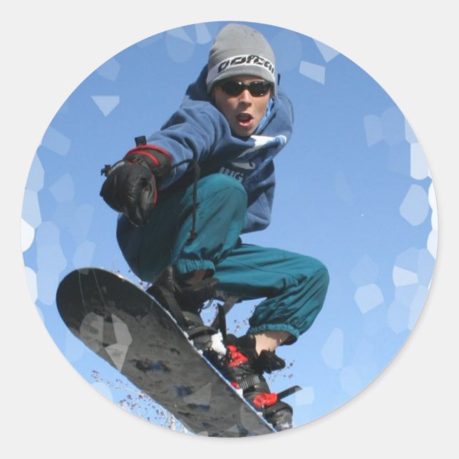 Snowboarder en los Pegatinas de la nieve (Anverso)