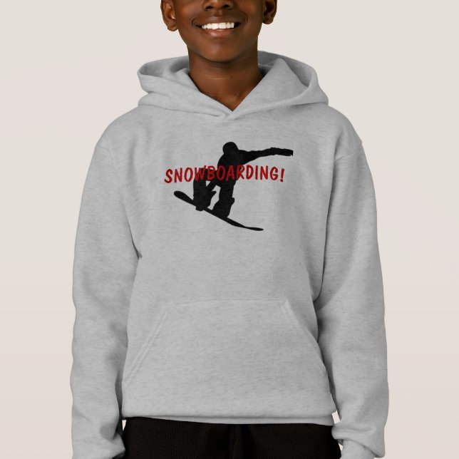 ¡SNOWBOARDING! Hoodie del niño (Anverso)