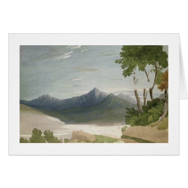 Snowdon (w/c con el lápiz) (Anverso (Horizontal))