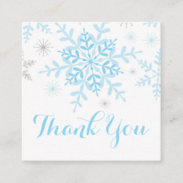 Snowflake Baby Boy Shower Favor Etiqueta Azul Plat
