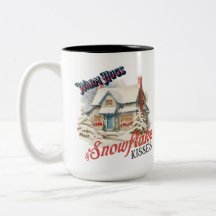 SnowFlake Besa una taza de dos tonos