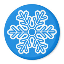 Snowflake de imanes redondos