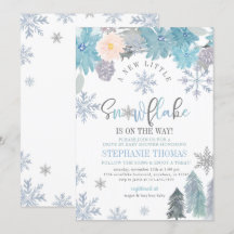Snowflake Drive Por Invitación De Baby Shower Boy