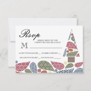 Snowflake Teardrop Tree RSVP