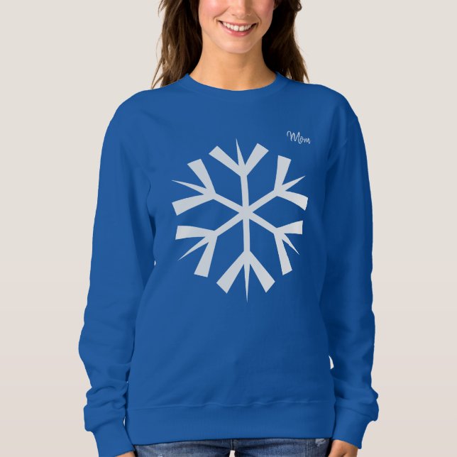 Snowflake Winter Blue Sweater (Anverso)
