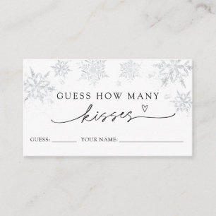 Snowflakes Adivina Cuántas Besos De Tarjeta De Jue