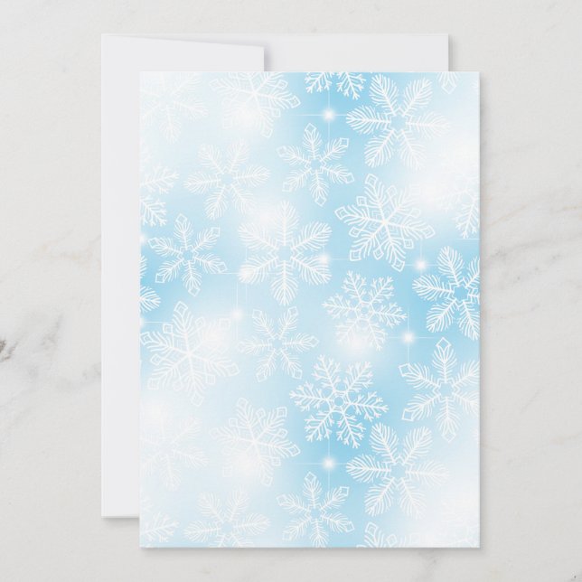 Snowflakes and lights on blue (Anverso)