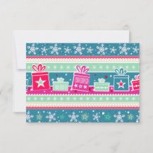 Snowflakes and Presenta una invitación plana 3.5x5