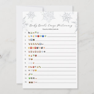 Snowflakes Baby Books Tarjeta de Juego de Emoji