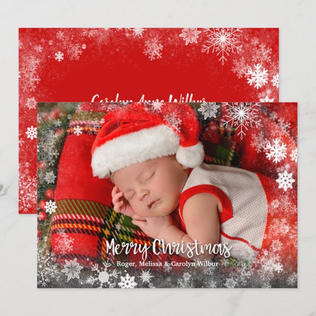 Snowflakes Baby Photo Nation Anuncios (Anverso / Reverso)