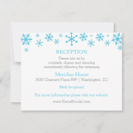 Snowflakes Bodas de Invierno Tarjetas de Recepción