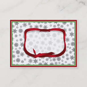 Snowflakes con etiqueta de cinta roja