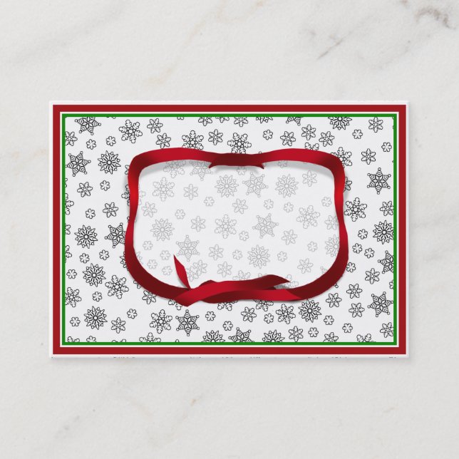 Snowflakes con etiqueta de cinta roja (Anverso)
