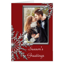 Snowflakes con tono de plata en saludos de tempora