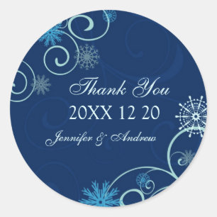 Snowflakes Gracias A Los Pegatinas De Bodas De Inv