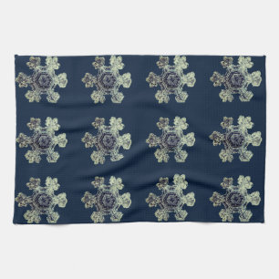 Snowflakes Midnight Blue Kitchen Toallas