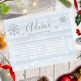 Snowflakes Presupuesto Baby Boy Tarjetas de Consej