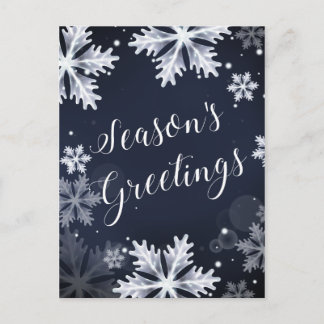snowflakes seasons greetings Tarjetas de vacacione