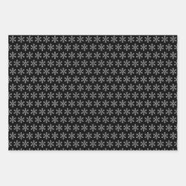 Snowflakes Tiled Design Hojas de papel para envolv