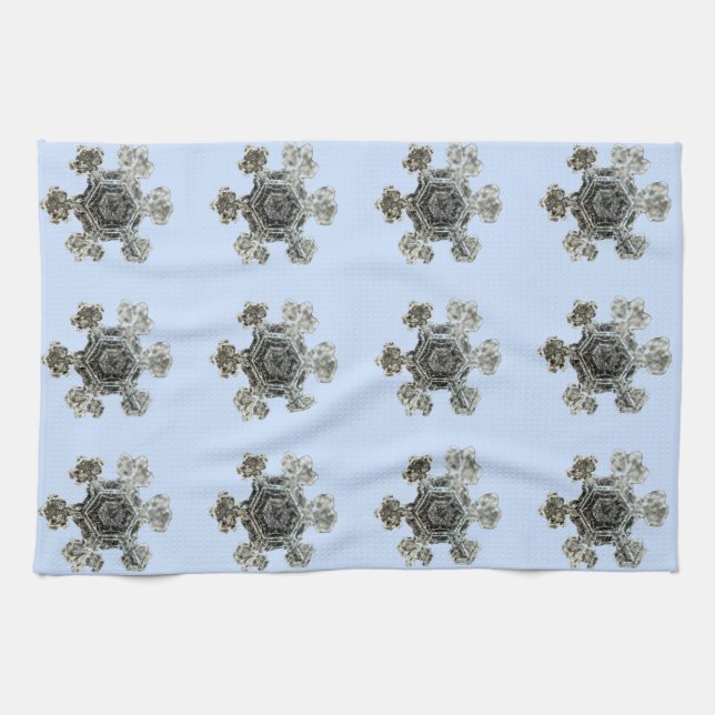 Snowflakes Violet Kitchen Toallas (Horizontal)