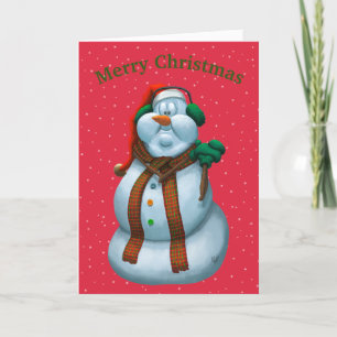 Snowman ama a los Navidades tarjeta de vacaciones