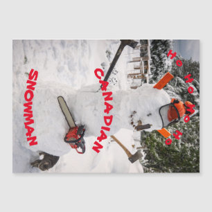 Snowman canadiense - Un verdadero leñador canadien