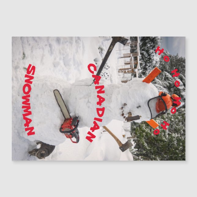 Snowman canadiense - Un verdadero leñador canadien (Anverso)