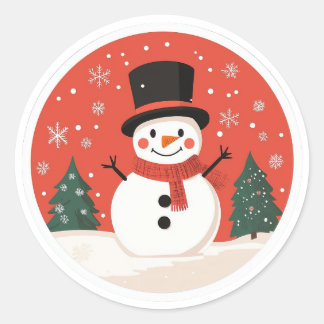 Snowman Christmas Sticker | Pegatina de invierno f
