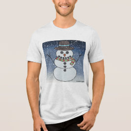 Snowman con BG (blanco) - Camisa Tri-Blend masculi