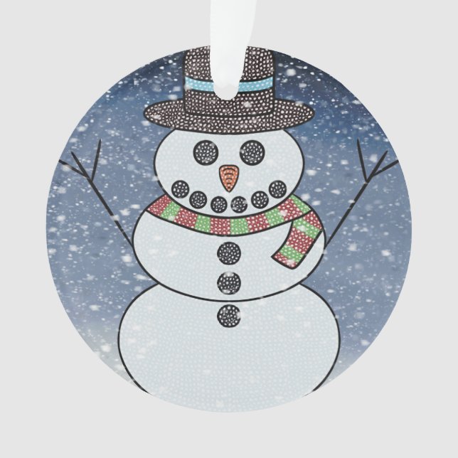 Snowman con BG - Ornamento acrílico (Anverso)