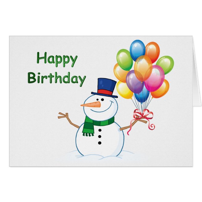 snowman de cumpleaños (Anverso (Horizontal))