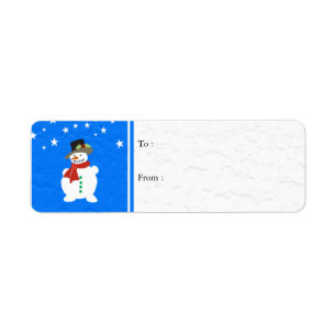 Snowman - Etiquetas de etiquetas de regalo