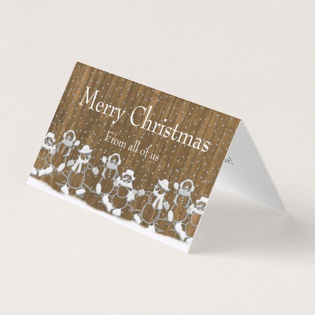 Snowman Feliz Navidad desde la tarjeta personaliza (Anverso)