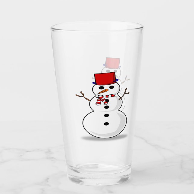 Snowman Glass Tumbler (Anverso)