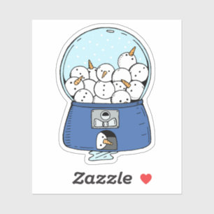 Snowman Gumball Machine Laptop Pegatina