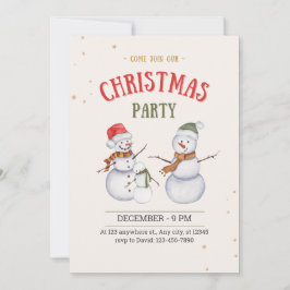 Snowman ilustró la invitación a la fiesta de Navid